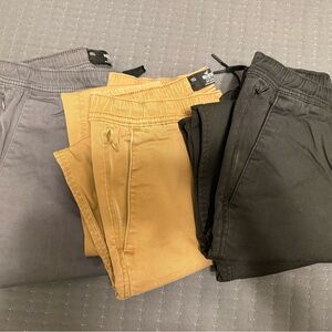 ((Bundle))Hollister skinny joggers in Gray, Tan, and Black